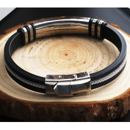 Käekett meestele - teras ja kummipael 2